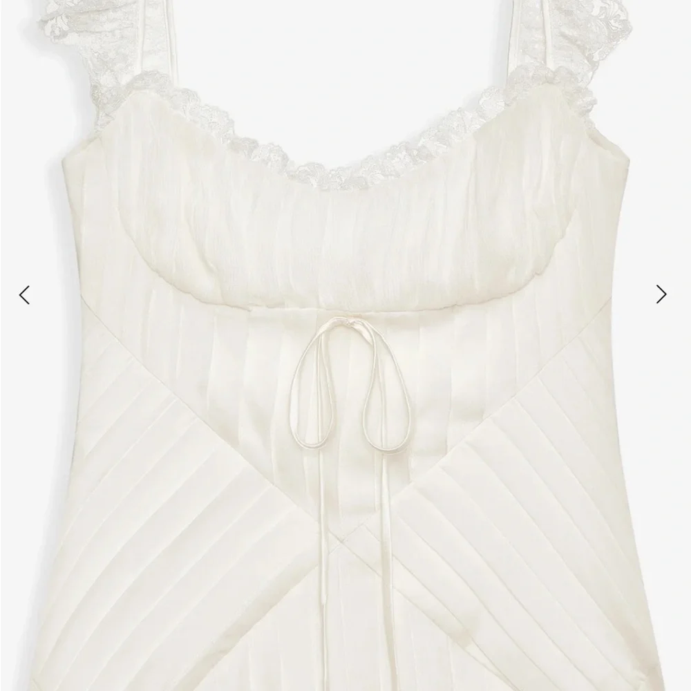 For Love And Lemons White Ruffled Tiered Gown Vivian - Picture 3 of 4
